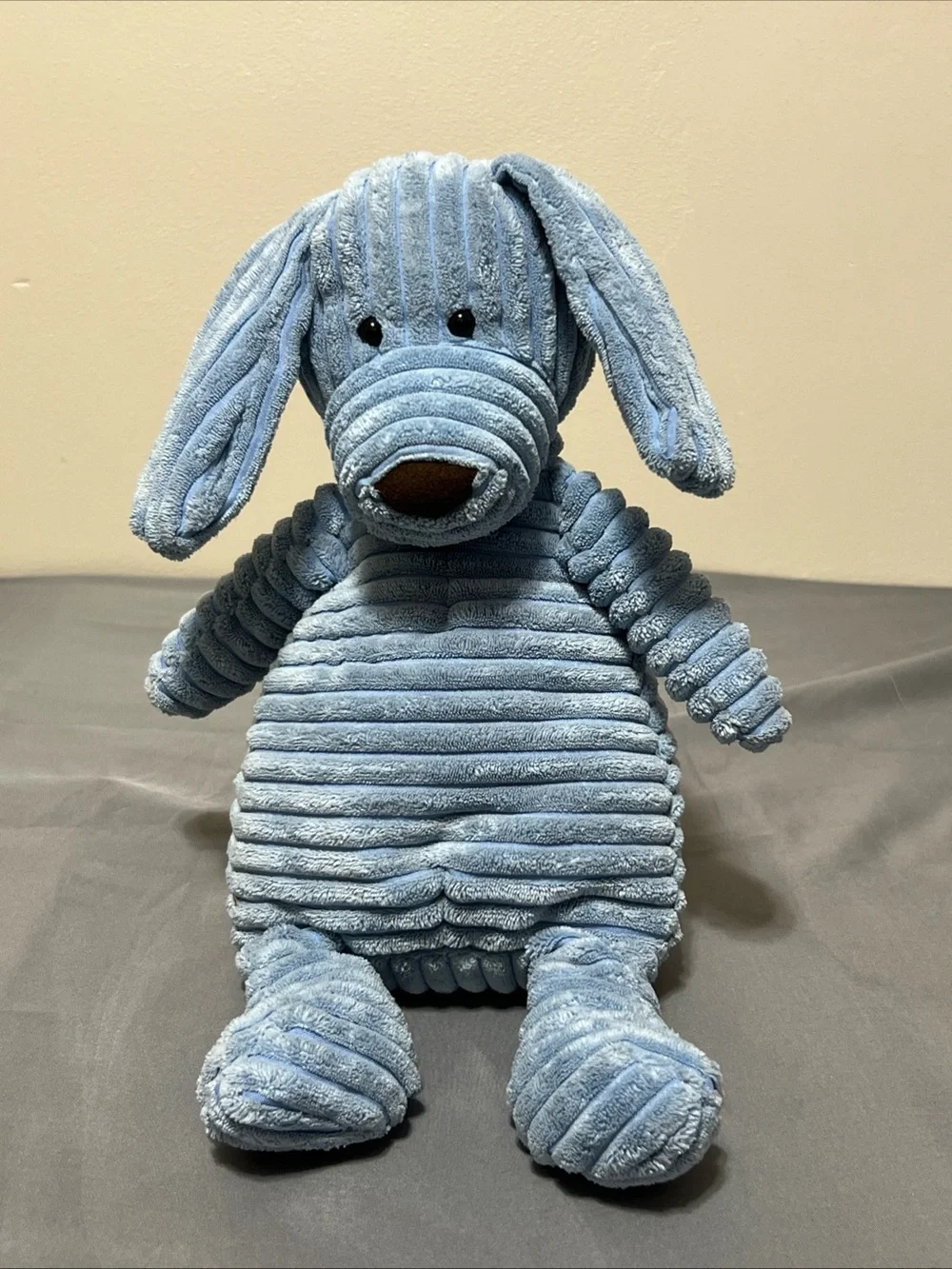 Jellycat Cordy Roy Blue Dog Corduroy RARE weighted bottom